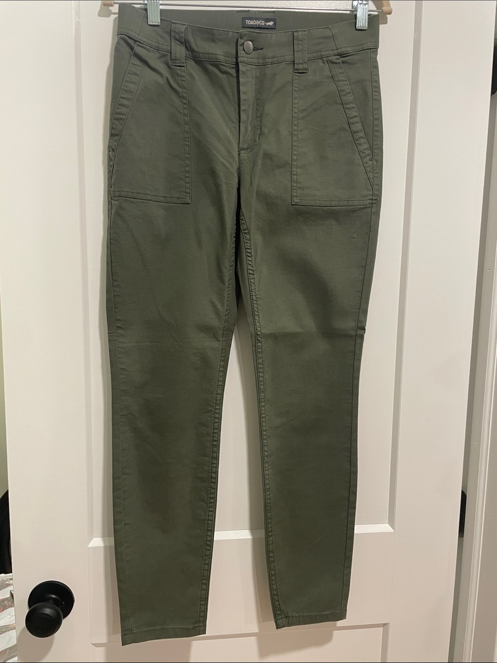 Toad&Co Olive Green Slim Utility Chinos